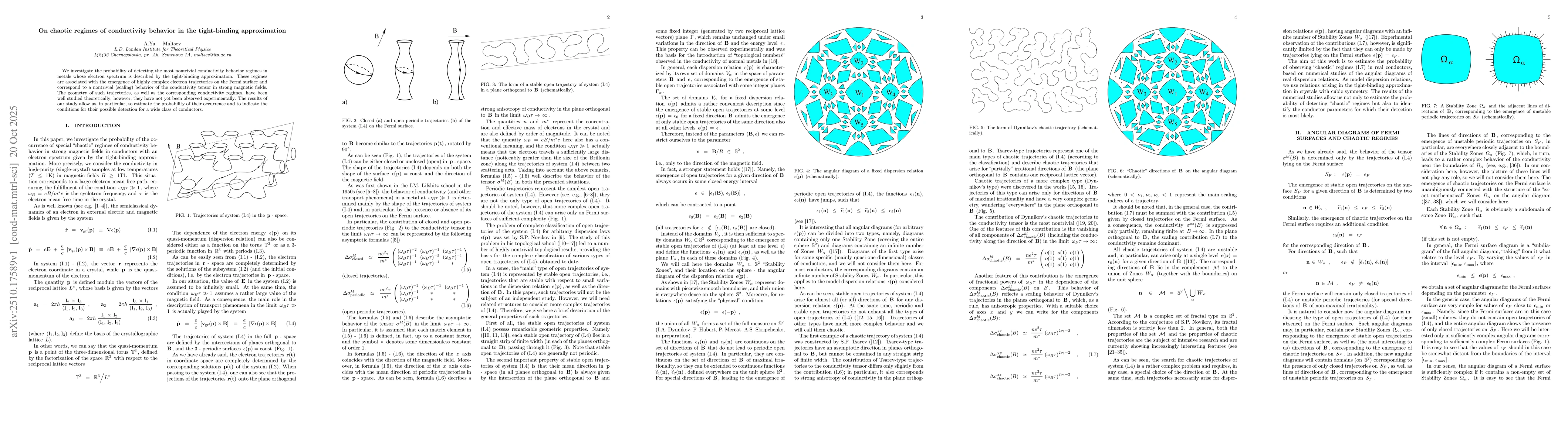 Thumbnail for On chaotic regimes of conductivity behavior in the tight-binding
  approximation