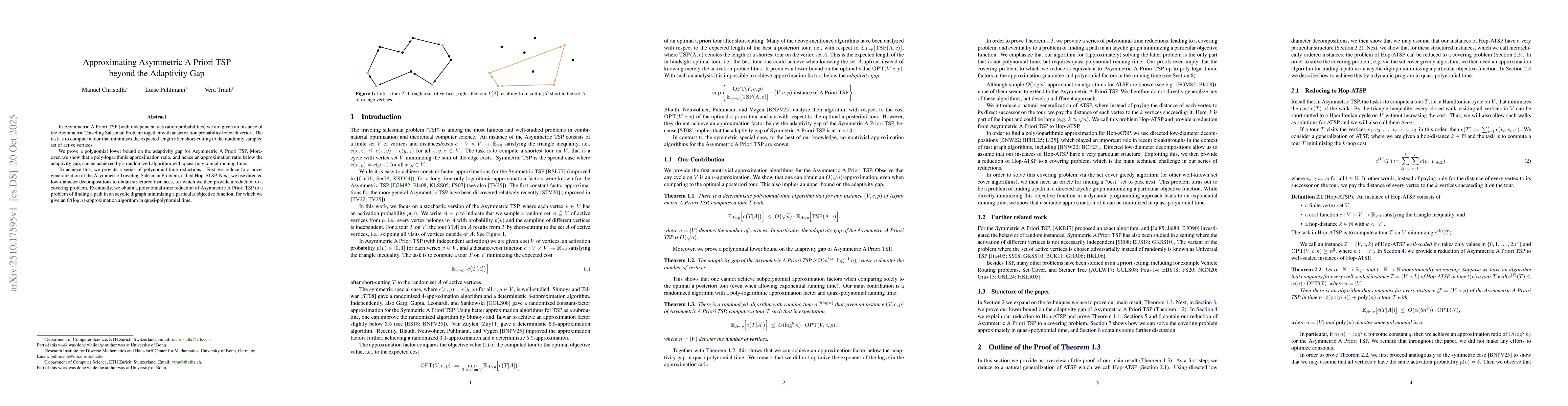Thumbnail for Approximating Asymmetric A Priori TSP beyond the Adaptivity Gap