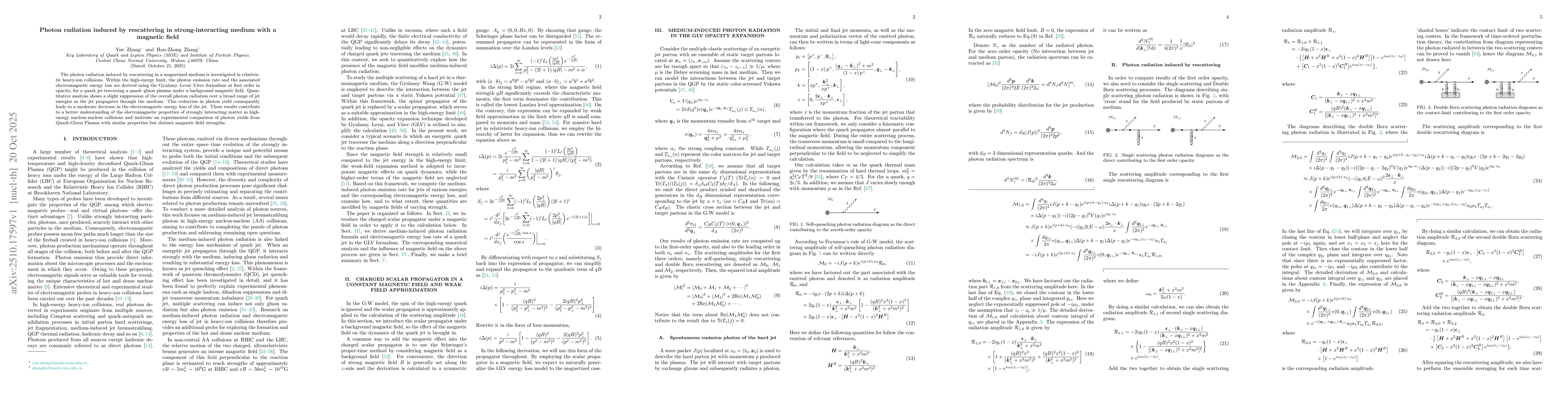 Thumbnail for Photon radiation induced by rescattering in strong-interacting medium
  with a magnetic field