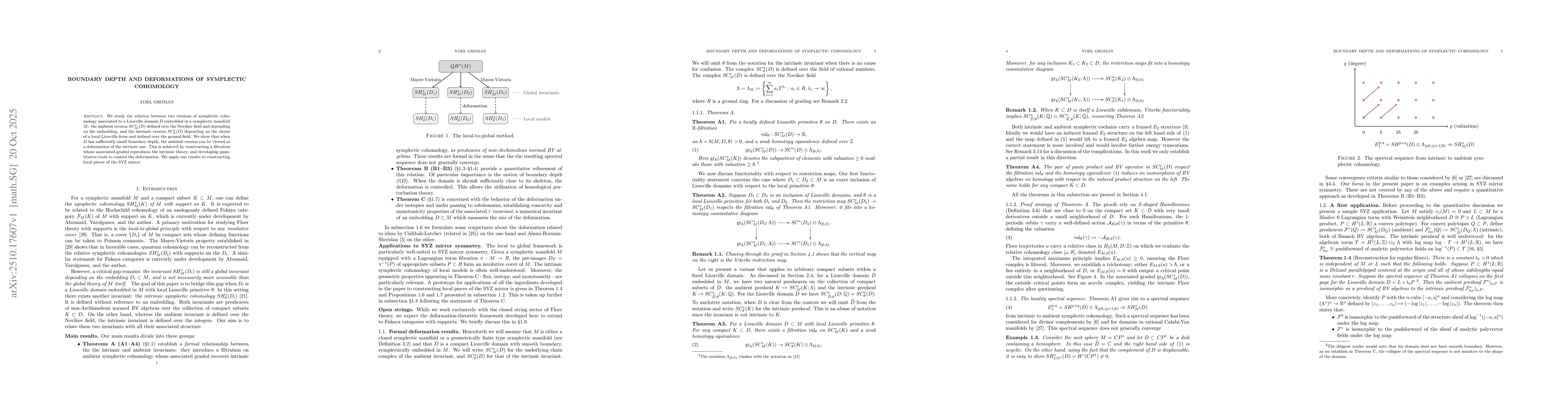 Thumbnail for Boundary Depth and Deformations of Symplectic Cohomology