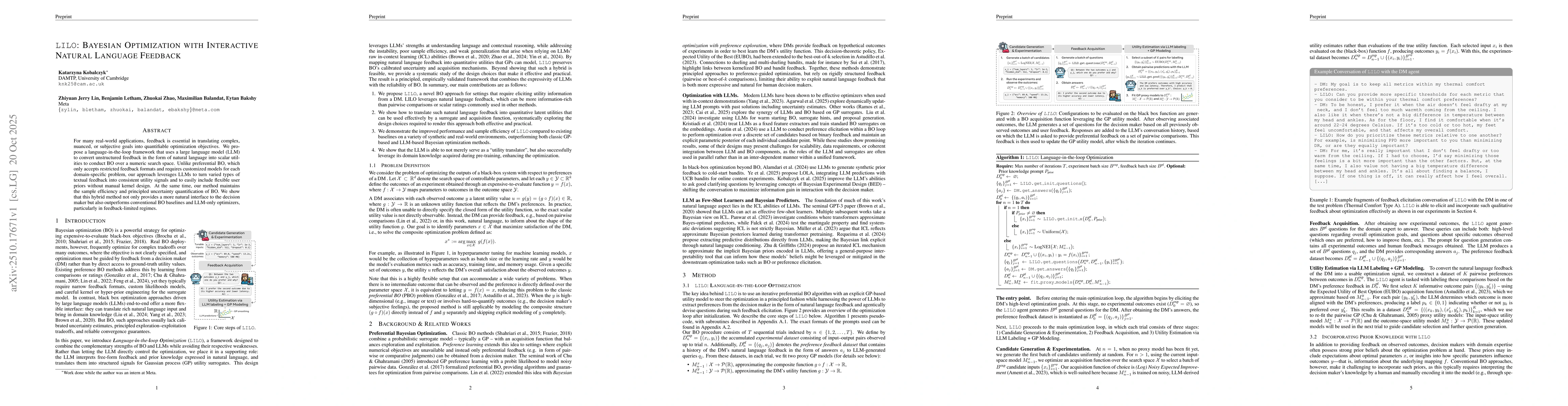 Thumbnail for LILO: Bayesian Optimization with Interactive Natural Language Feedback