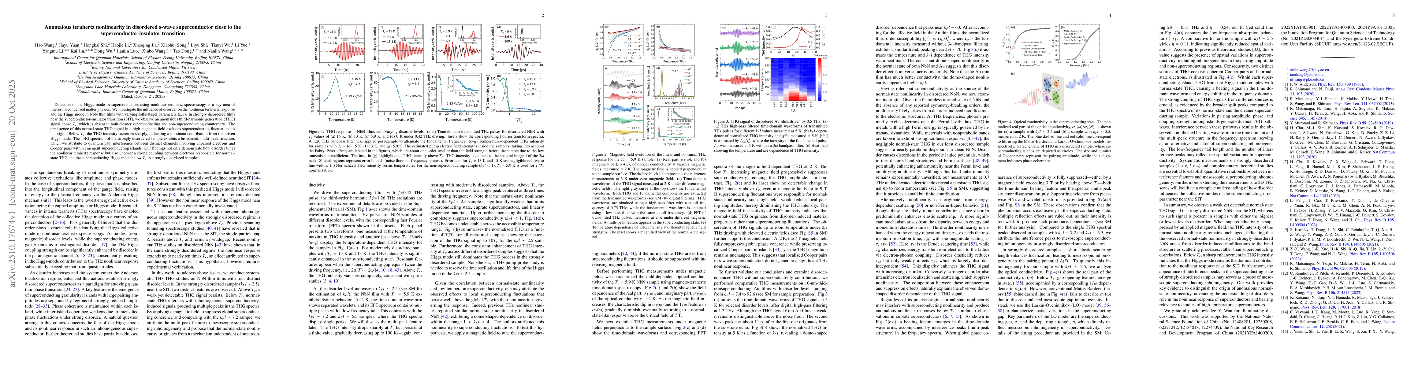 Thumbnail for Anomalous terahertz nonlinearity in disordered s-wave superconductor
  close to the superconductor-insulator transition