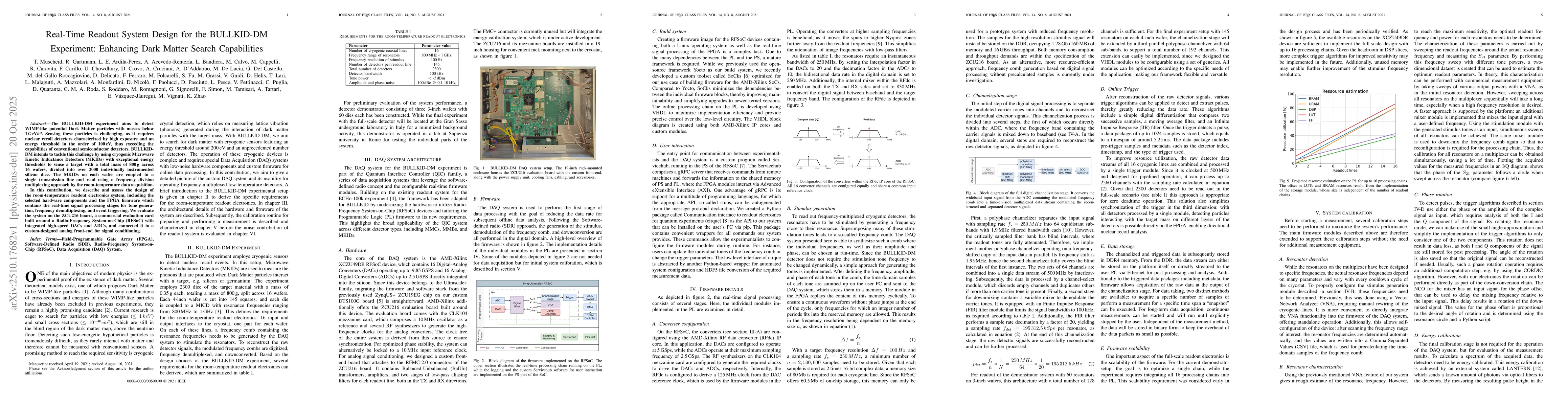 Thumbnail for Real-Time Readout System Design for the BULLKID-DM Experiment: Enhancing
  Dark Matter Search Capabilities