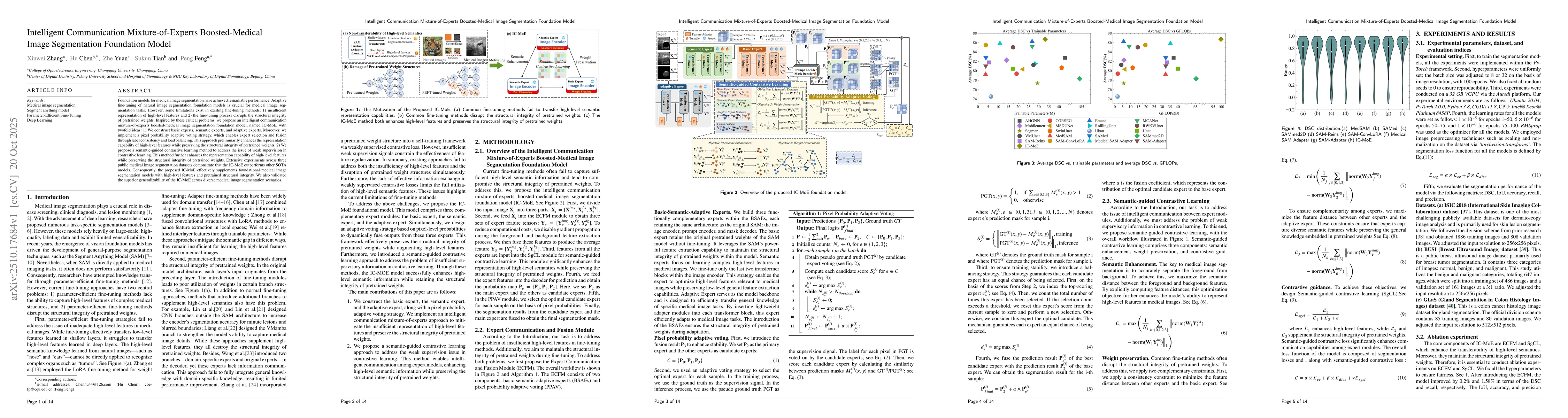 Thumbnail for Intelligent Communication Mixture-of-Experts Boosted-Medical Image
  Segmentation Foundation Model