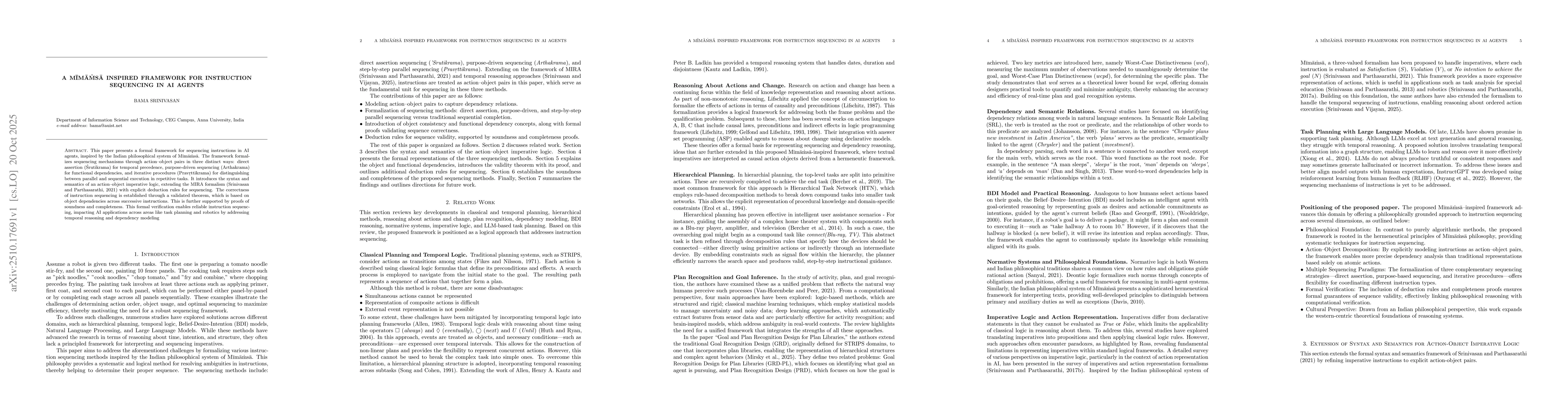 Thumbnail for A Mimamsa Inspired Framework For Instruction Sequencing In AI Agents