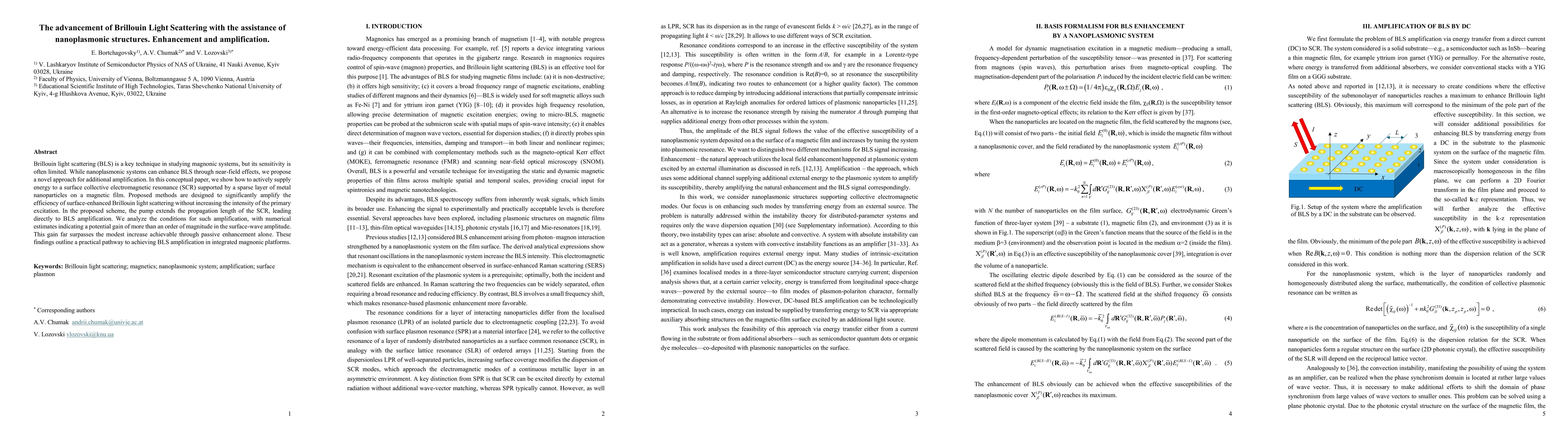Thumbnail for The advancement of Brillouin Light Scattering with the assistance of
  nanoplasmonic structures. Enhancement and amplification