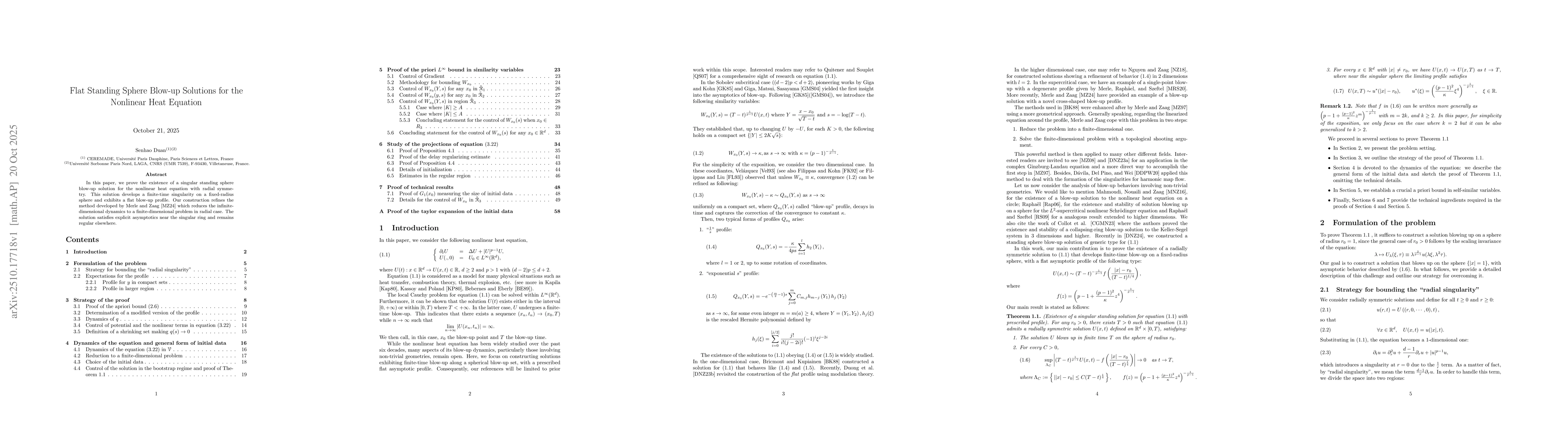 Thumbnail for Flat Standing Sphere Blow-up Solutions for the Nonlinear Heat Equation
