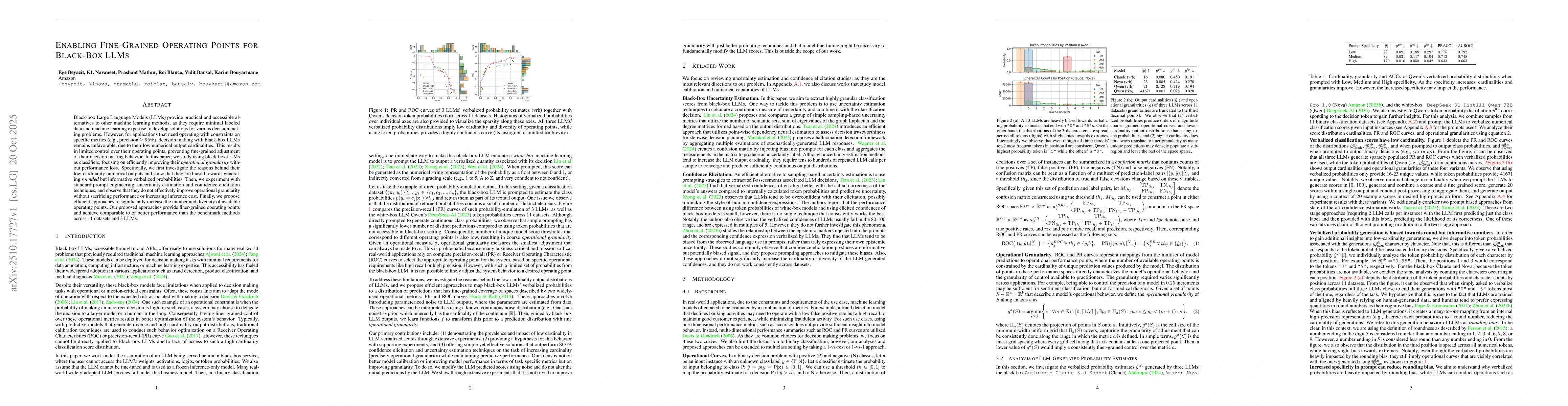 Thumbnail for Enabling Fine-Grained Operating Points for Black-Box LLMs
