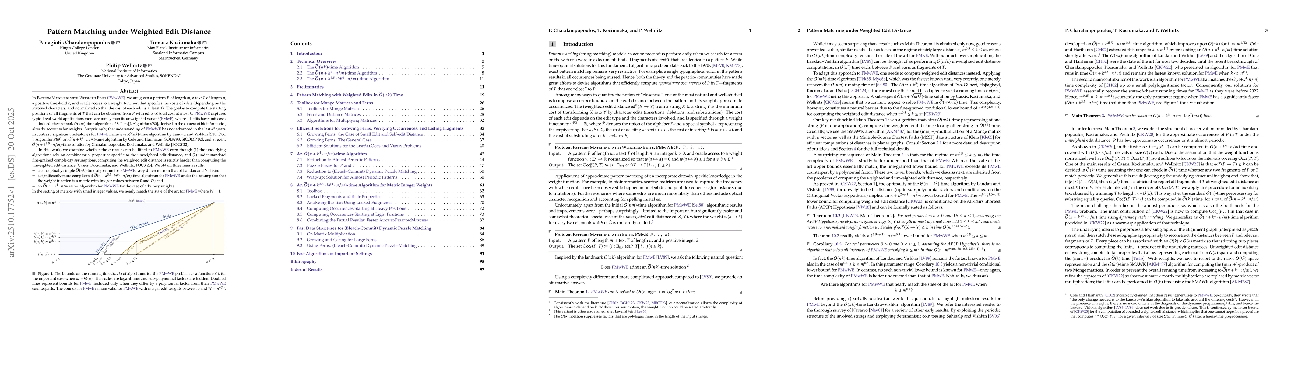 Thumbnail for Pattern Matching under Weighted Edit Distance