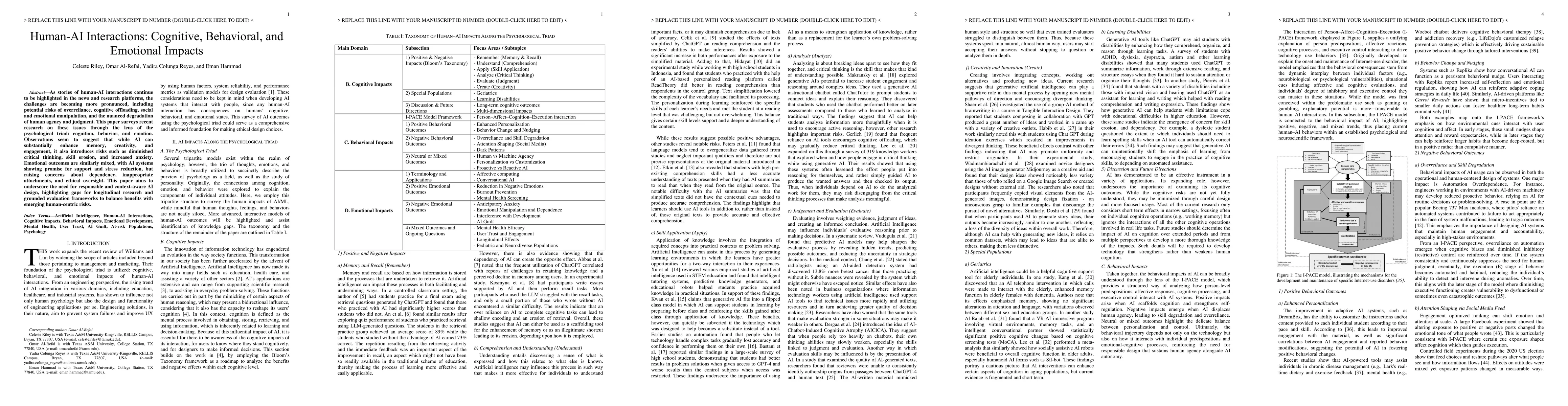 Thumbnail for Human-AI Interactions: Cognitive, Behavioral, and Emotional Impacts