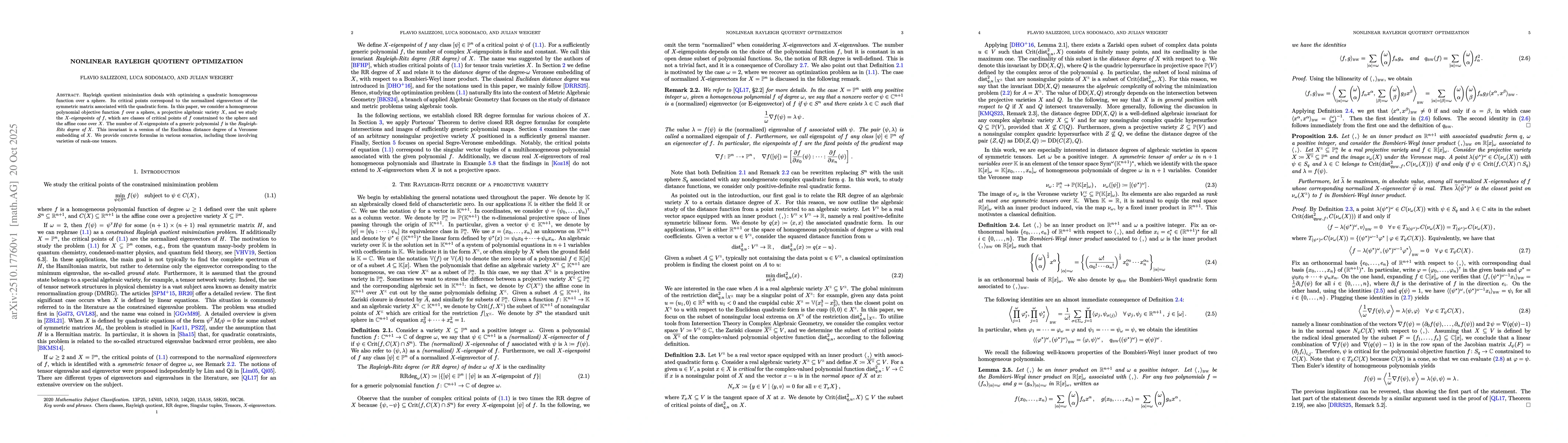Thumbnail for Nonlinear Rayleigh quotient optimization