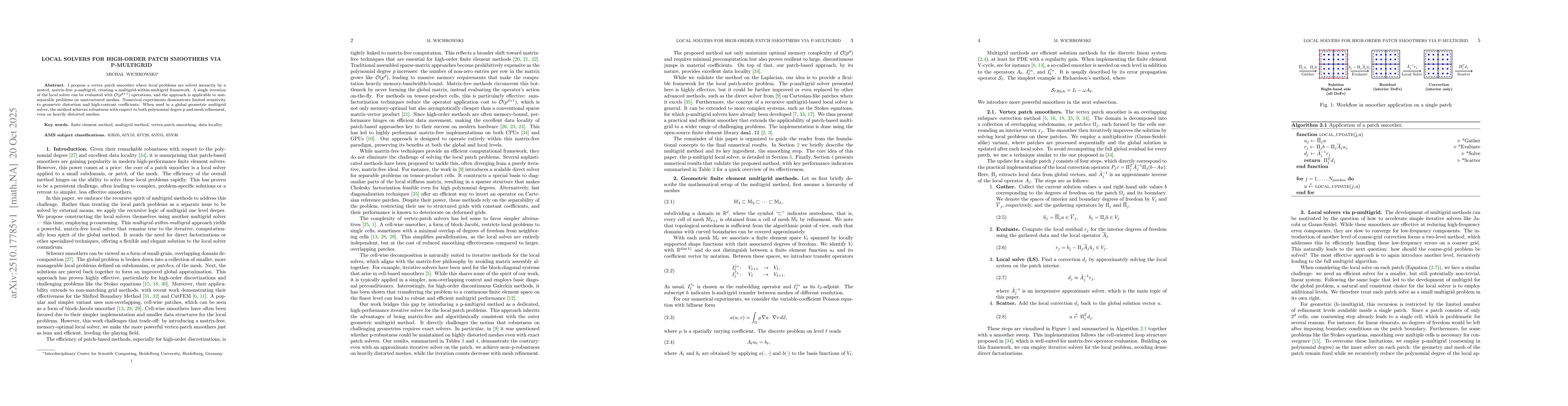 Thumbnail for Local Solvers for High-Order Patch Smoothers via p-Multigrid