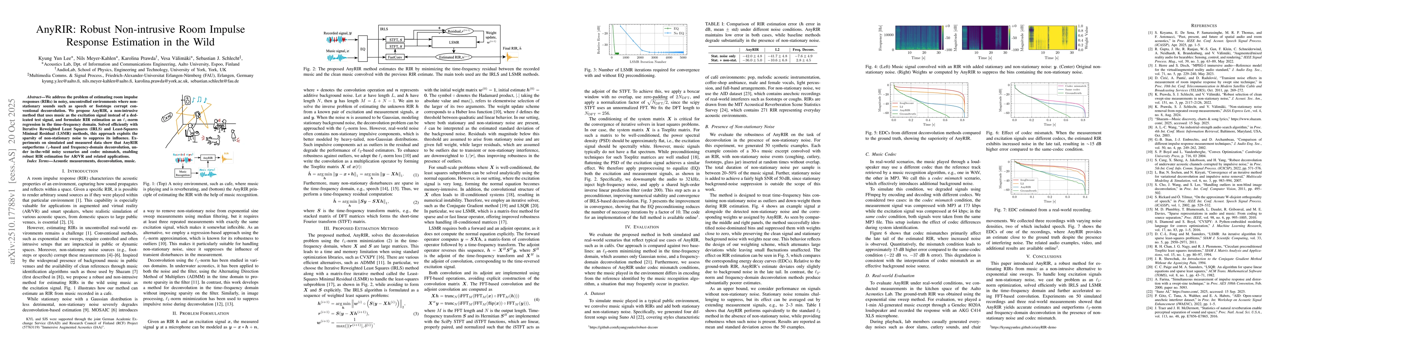 Thumbnail for AnyRIR: Robust Non-intrusive Room Impulse Response Estimation in the
  Wild