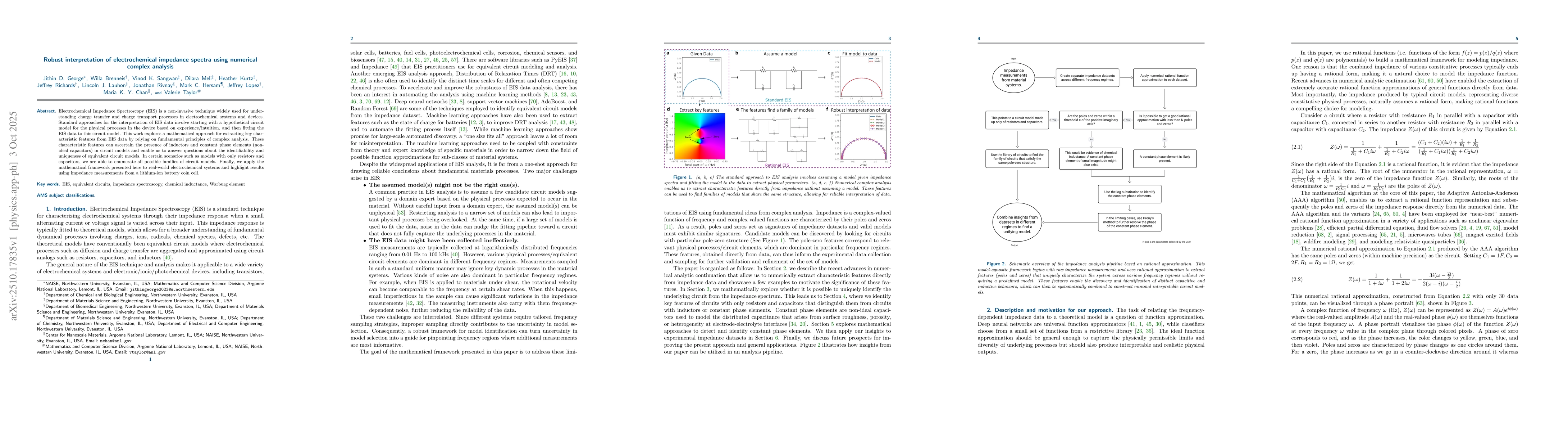 Thumbnail for Robust interpretation of electrochemical impedance spectra using
  numerical complex analysis