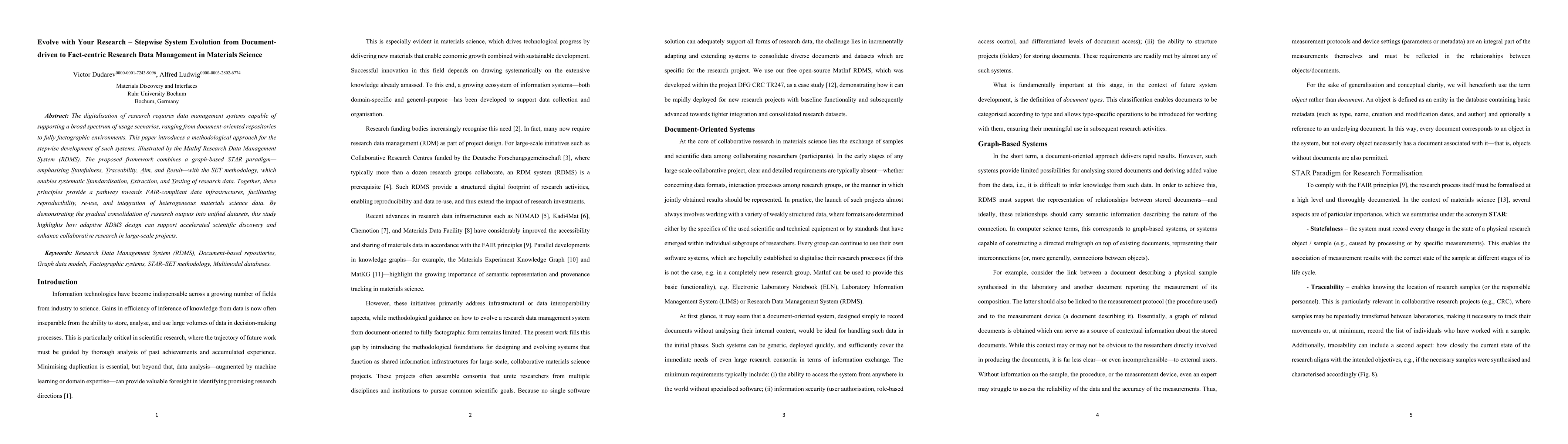 Thumbnail for Evolve with Your Research -- Stepwise System Evolution from
  Document-driven to Fact-centric Research Data Management in Materials Science