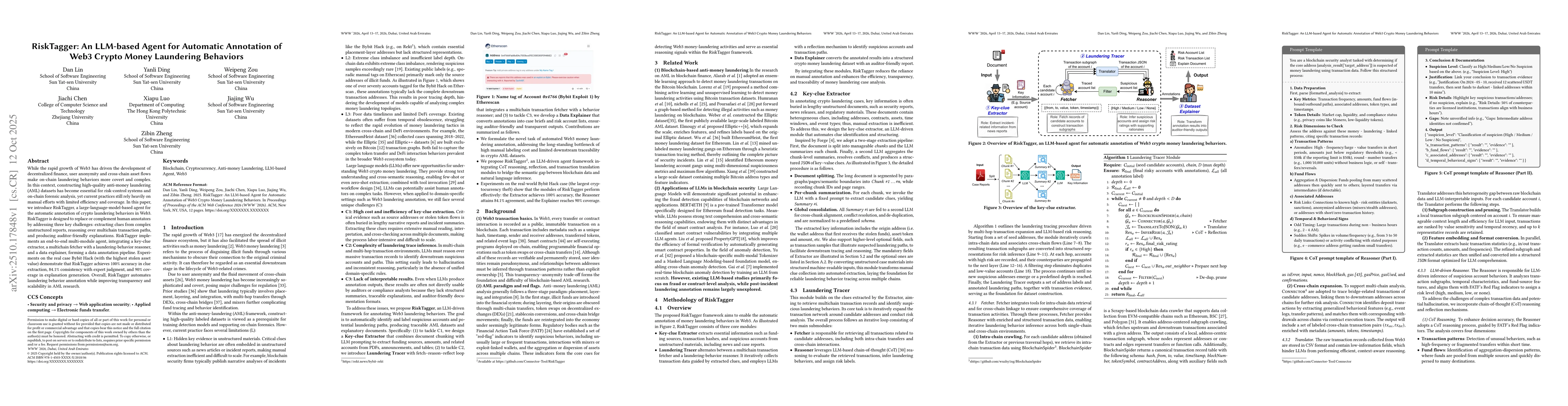 Thumbnail for RiskTagger: An LLM-based Agent for Automatic Annotation of Web3 Crypto
  Money Laundering Behaviors