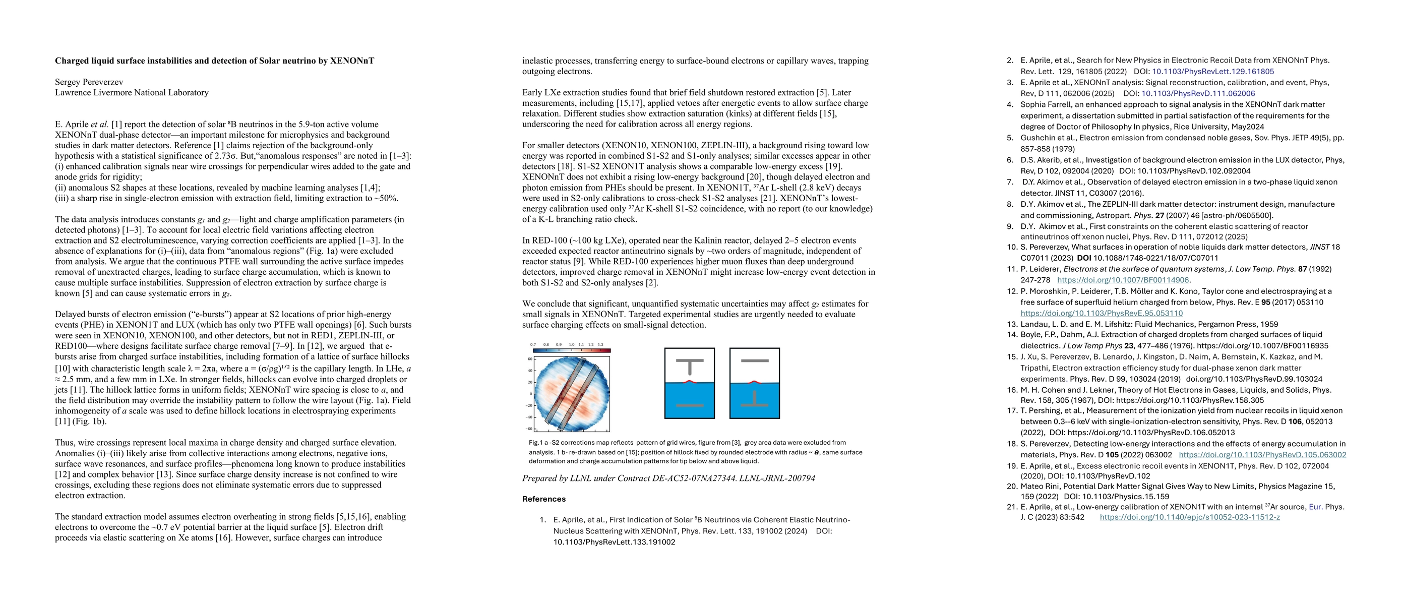 Thumbnail for Charged liquid surface instabilities and detection of Solar neutrino by
  XENONnT
