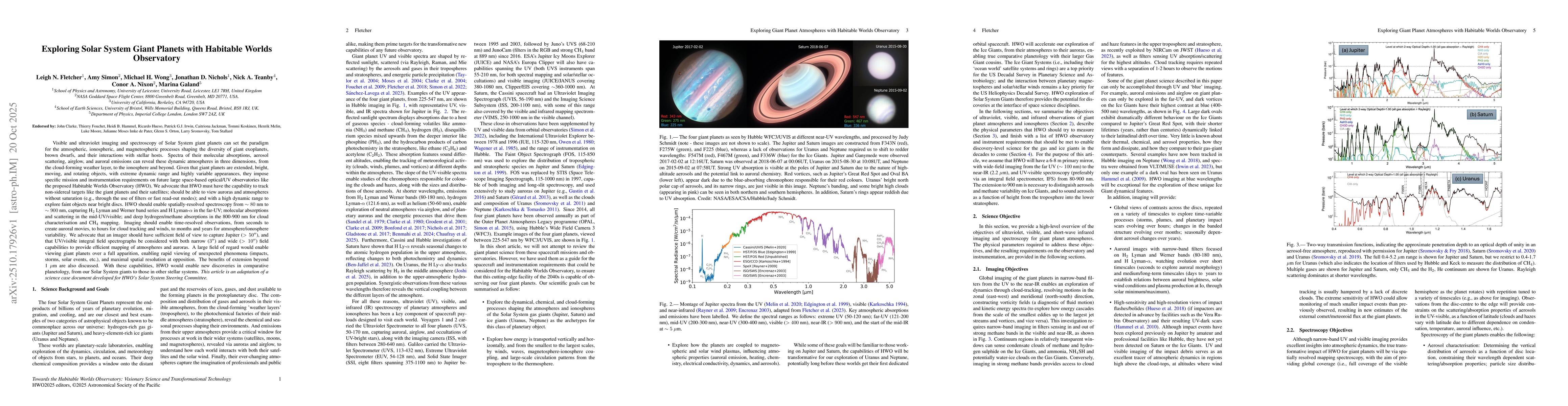Thumbnail for Exploring Giant Planet Atmospheres with Habitable Worlds Observatory
