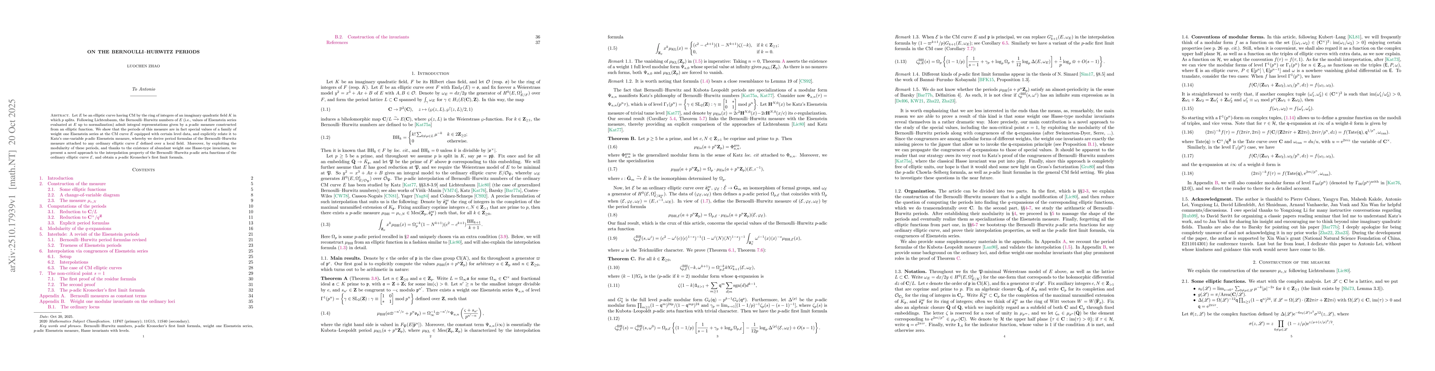 Thumbnail for On the Bernoulli--Hurwitz periods