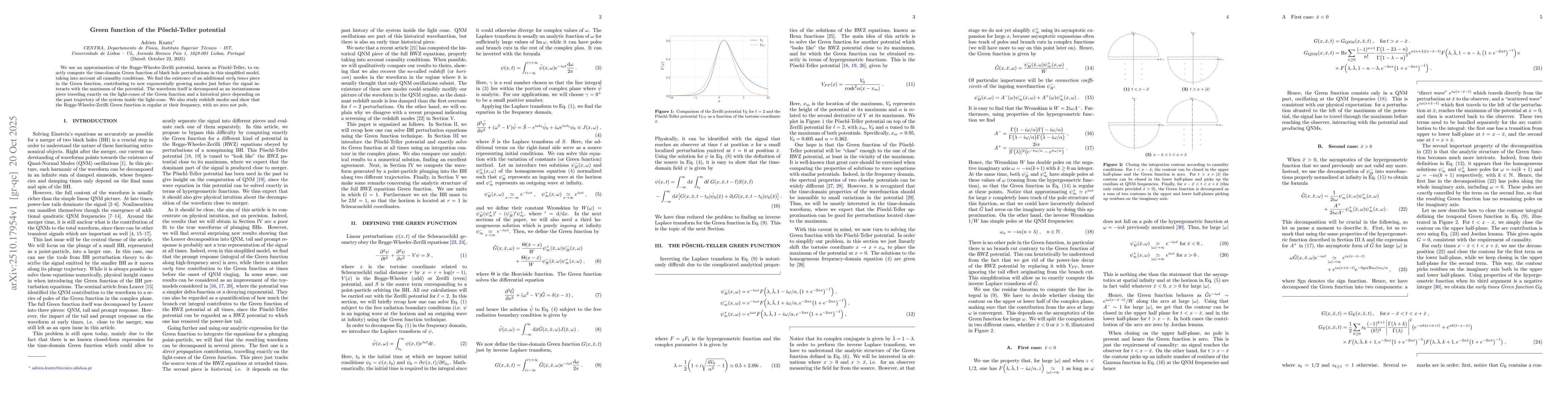Thumbnail for Green function of the Pöschl-Teller potential