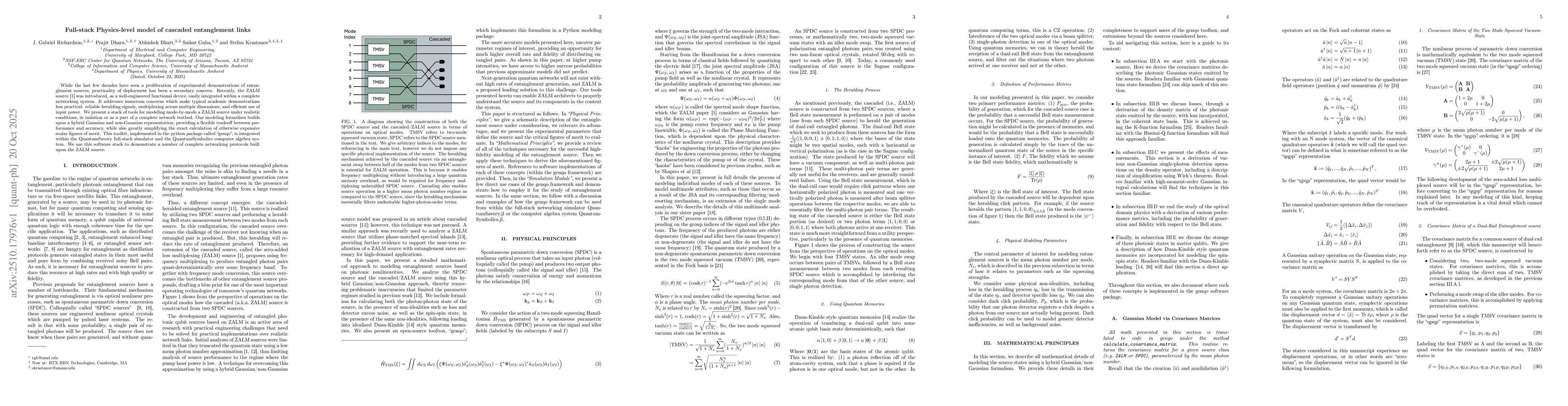 Thumbnail for Full-stack Physics-level model of cascaded entanglement links
