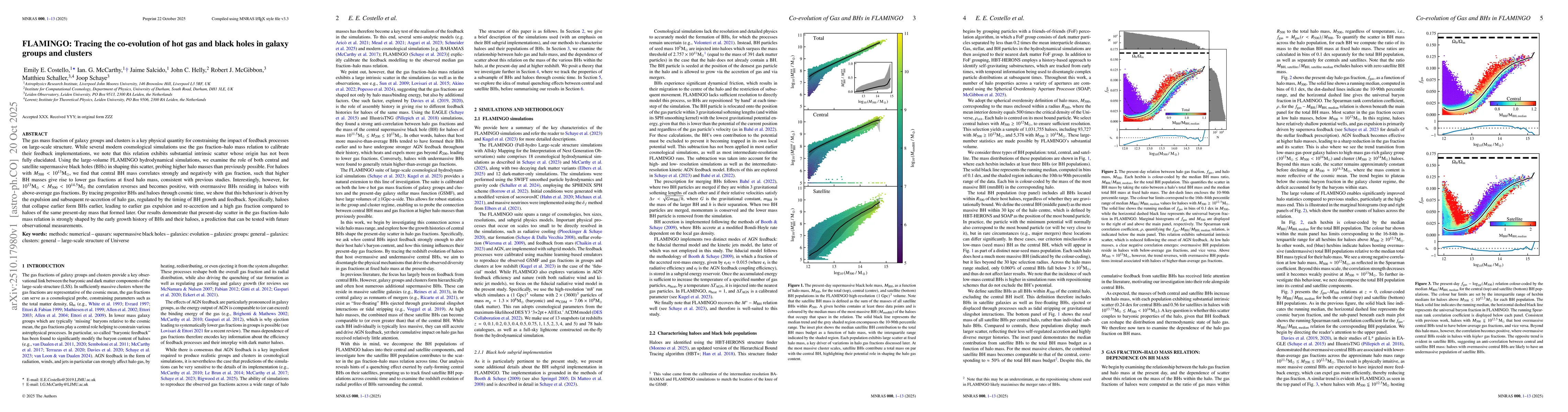 Thumbnail for FLAMINGO: Tracing the co-evolution of hot gas and black holes in galaxy
  groups and clusters
