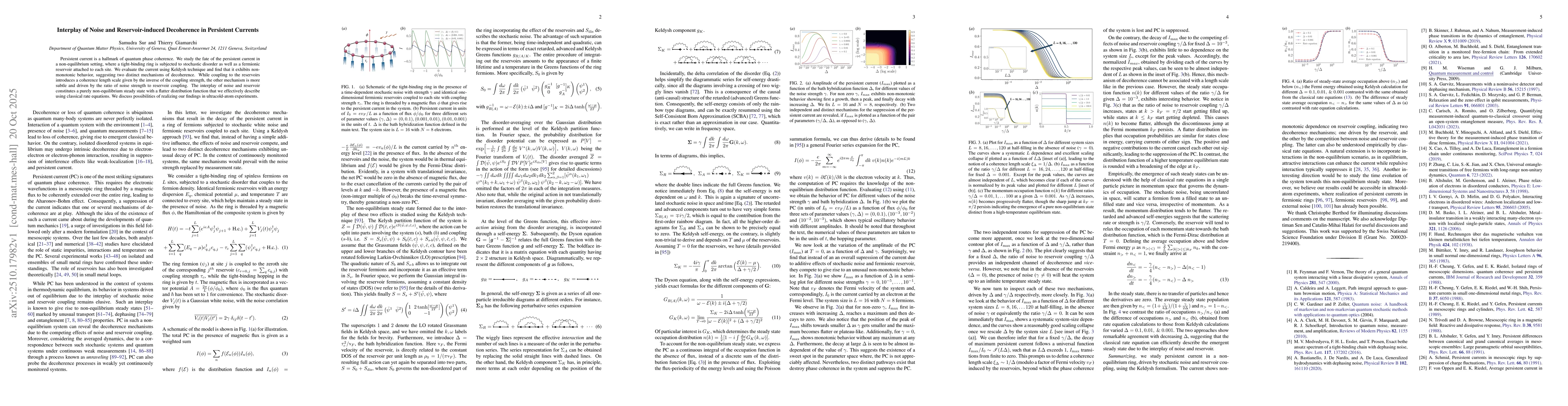 Thumbnail for Interplay of Noise and Reservoir-induced Decoherence in Persistent
  Currents