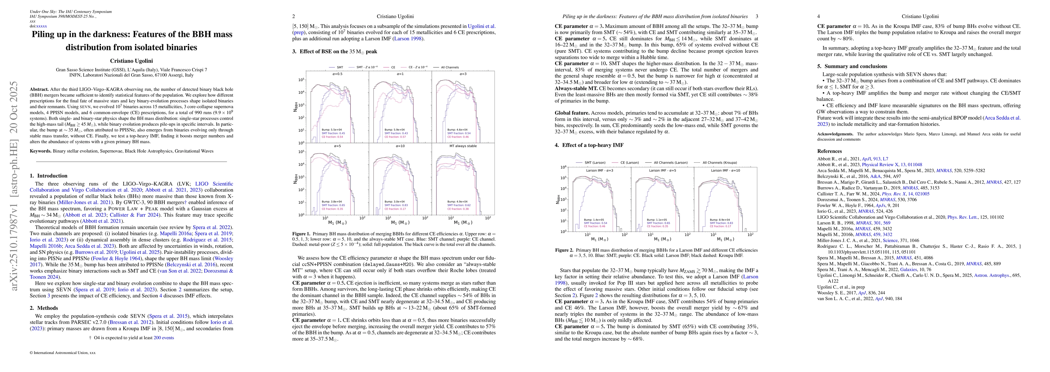Thumbnail for Piling up in the darkness: Features of the BBH mass distribution from
  isolated binaries