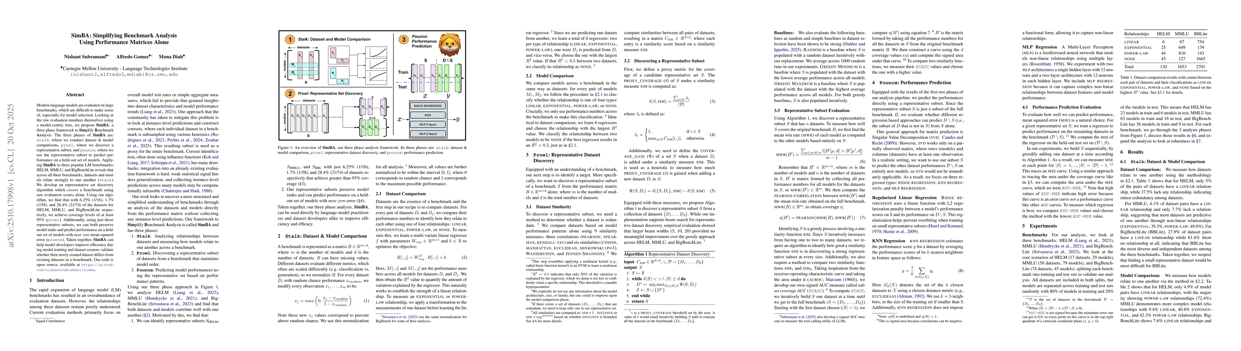 Thumbnail for SimBA: Simplifying Benchmark Analysis Using Performance Matrices Alone