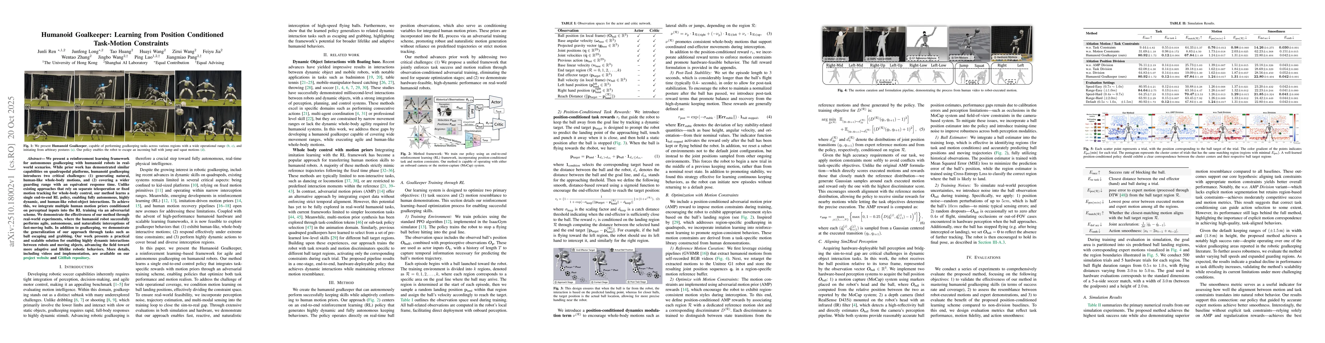 Thumbnail for Humanoid Goalkeeper: Learning from Position Conditioned Task-Motion
  Constraints
