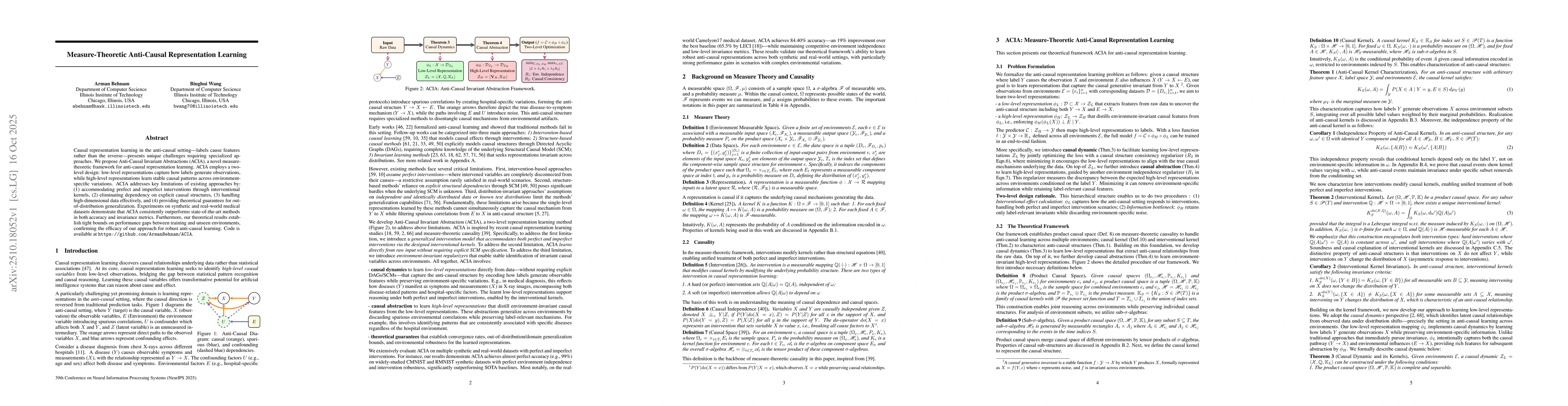 Thumbnail for Measure-Theoretic Anti-Causal Representation Learning