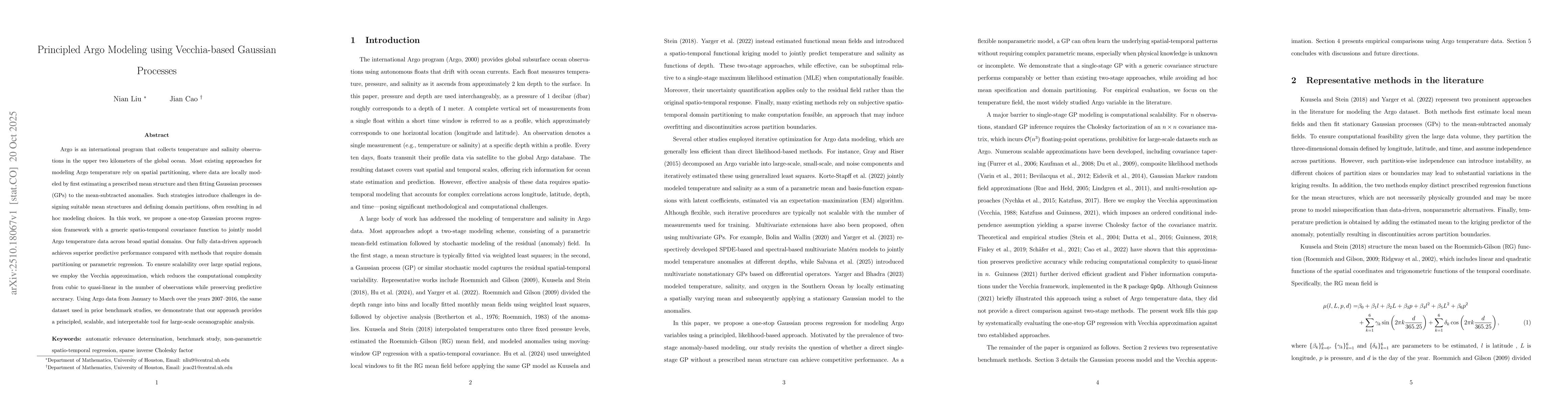 Thumbnail for Principled Argo Modeling using Vecchia-based Gaussian Processes