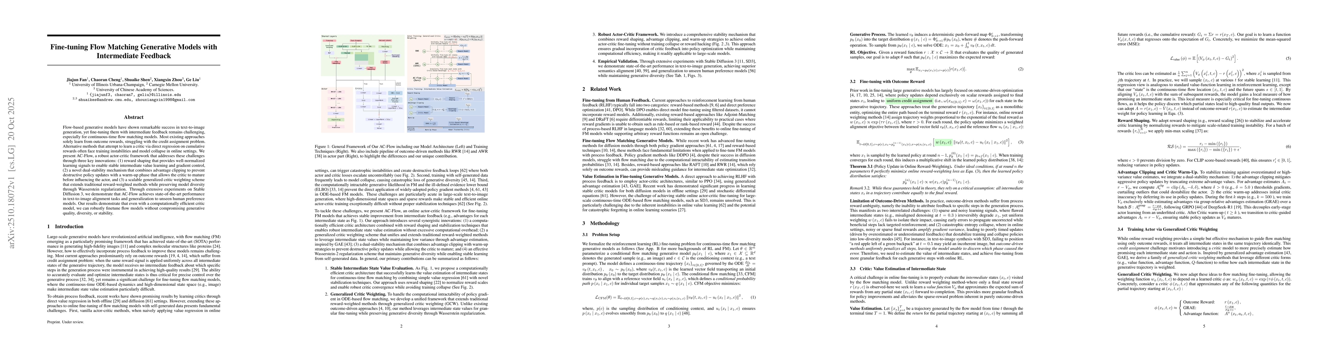 Thumbnail for Fine-tuning Flow Matching Generative Models with Intermediate Feedback