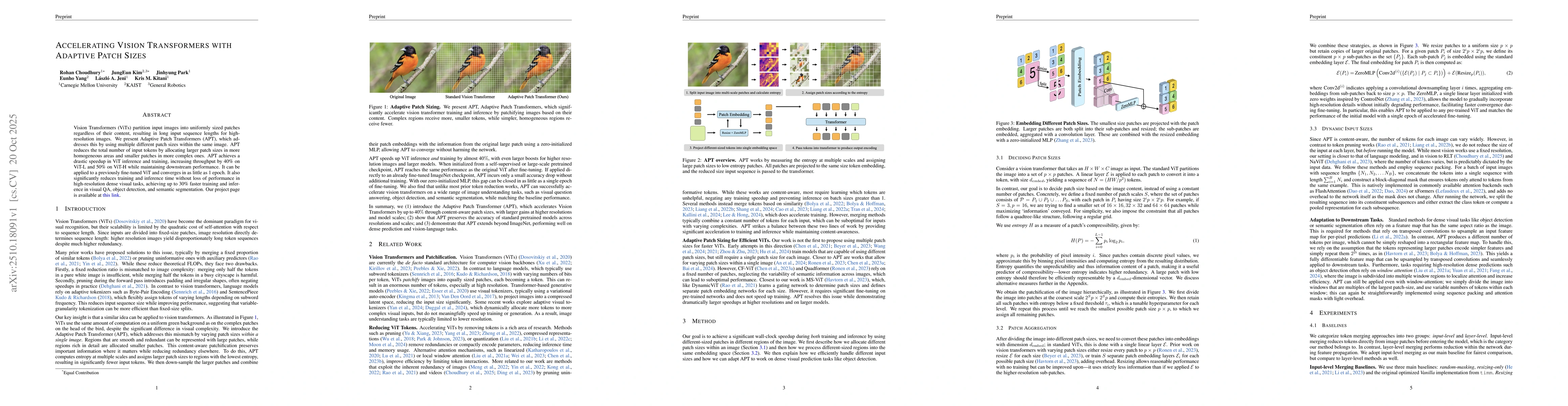 Thumbnail for Accelerating Vision Transformers with Adaptive Patch Sizes