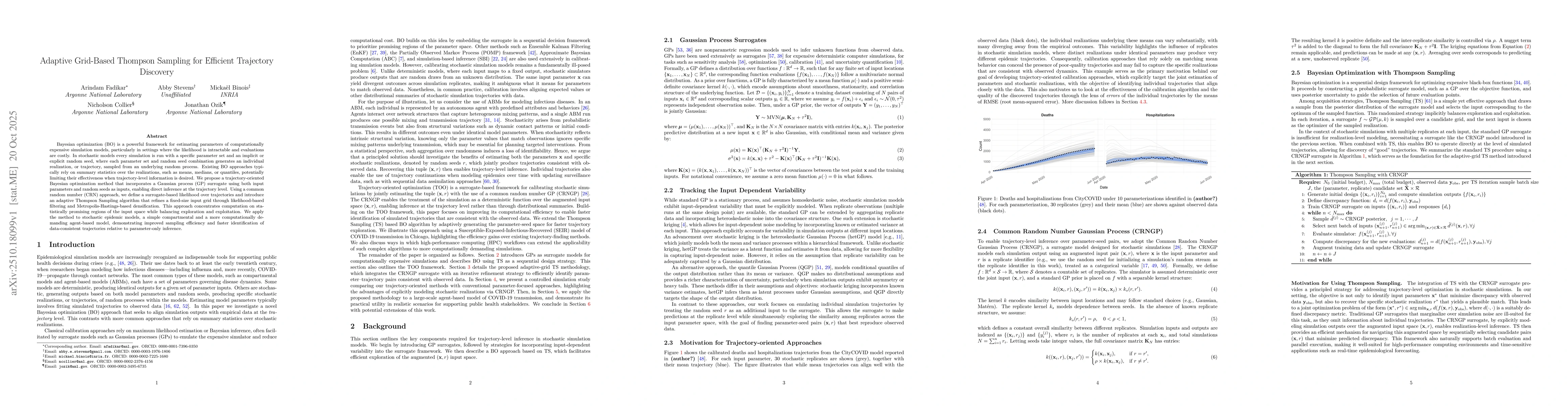 Thumbnail for Adaptive Grid-Based Thompson Sampling for Efficient Trajectory Discovery