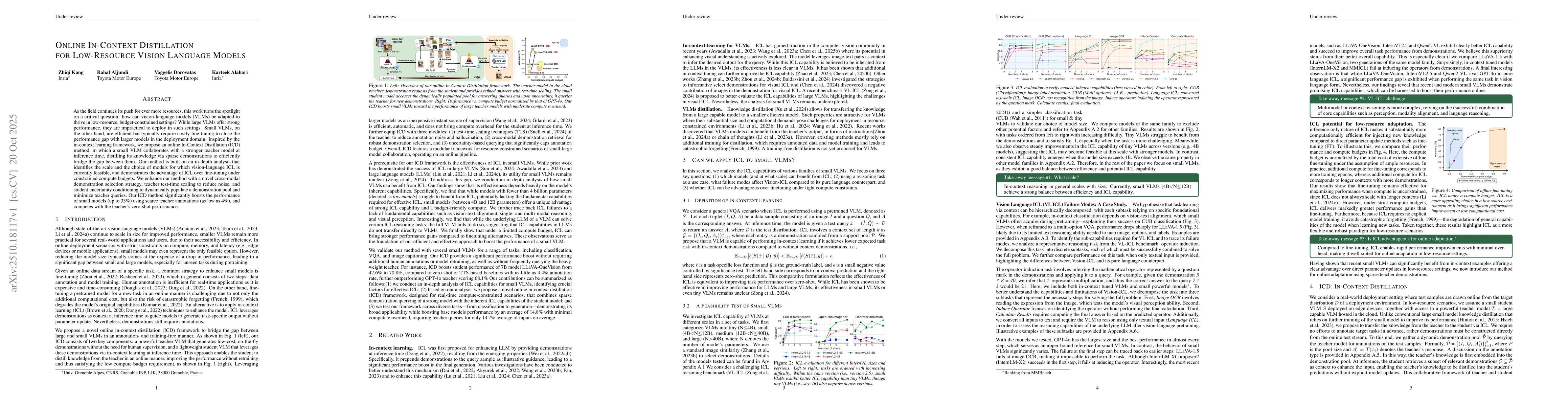 Thumbnail for Online In-Context Distillation for Low-Resource Vision Language Models