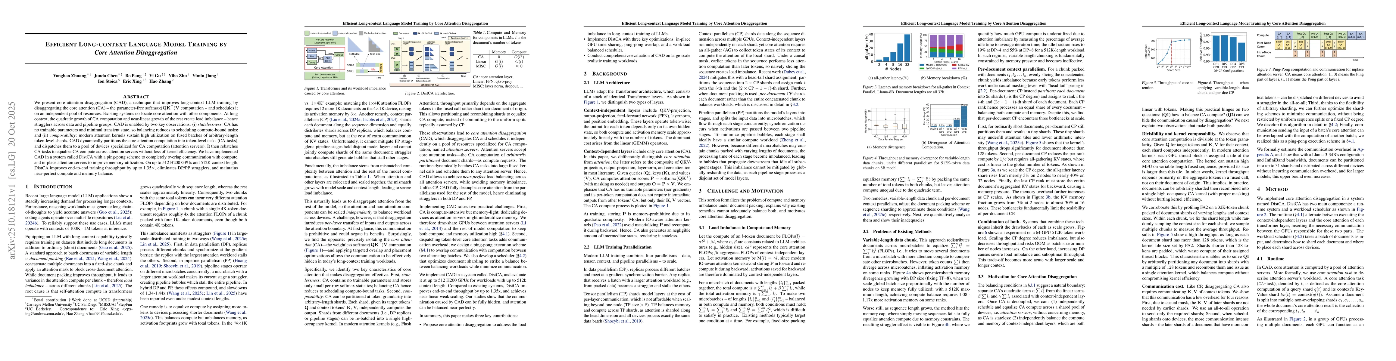 Thumbnail for Efficient Long-context Language Model Training by Core Attention
  Disaggregation