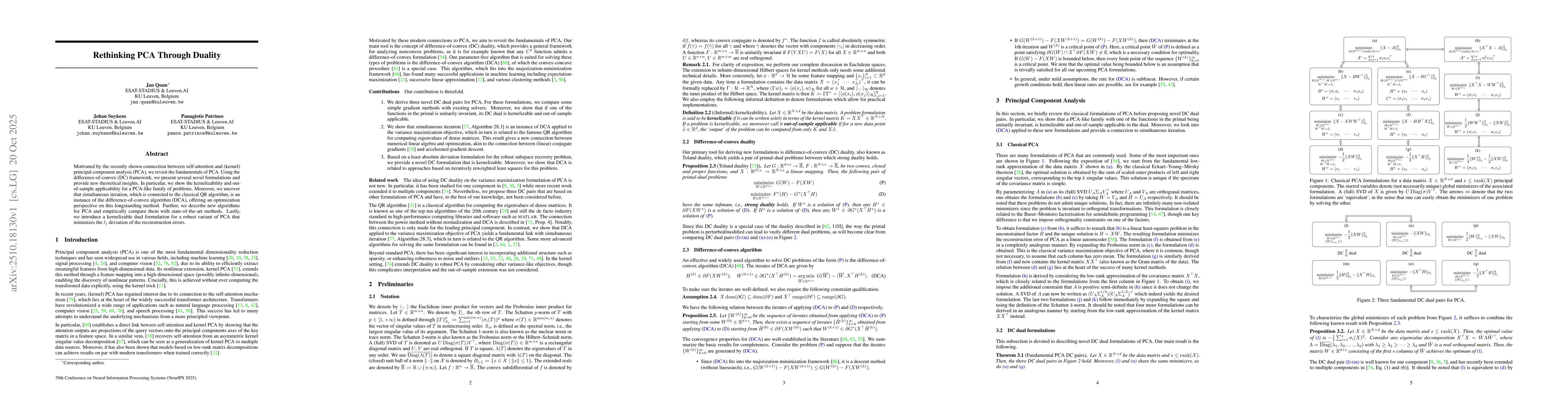 Thumbnail for Rethinking PCA Through Duality