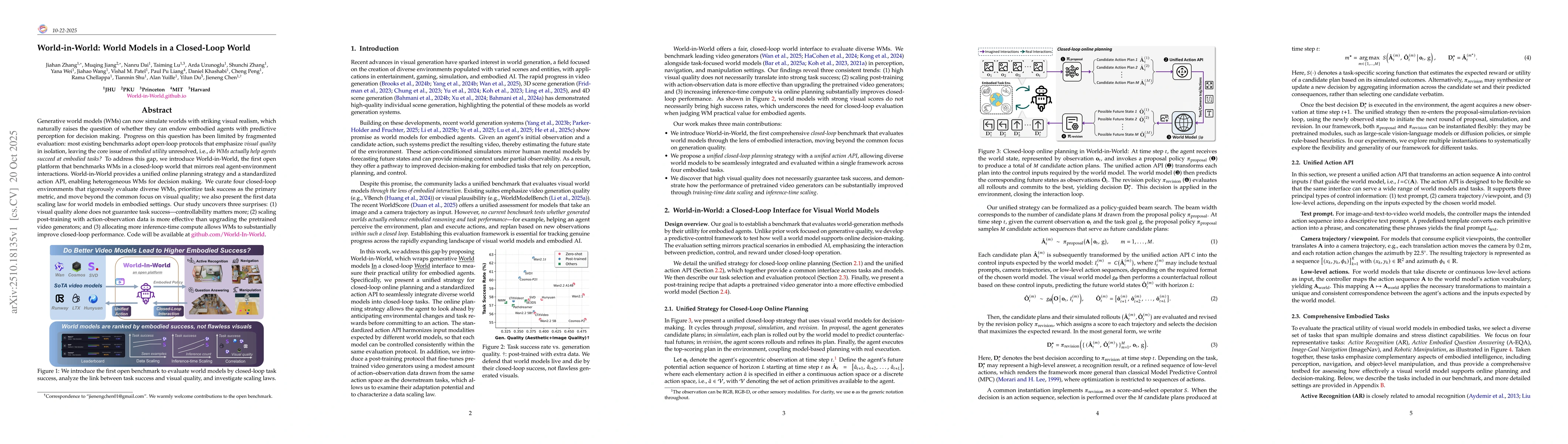 Thumbnail for World-in-World: World Models in a Closed-Loop World
