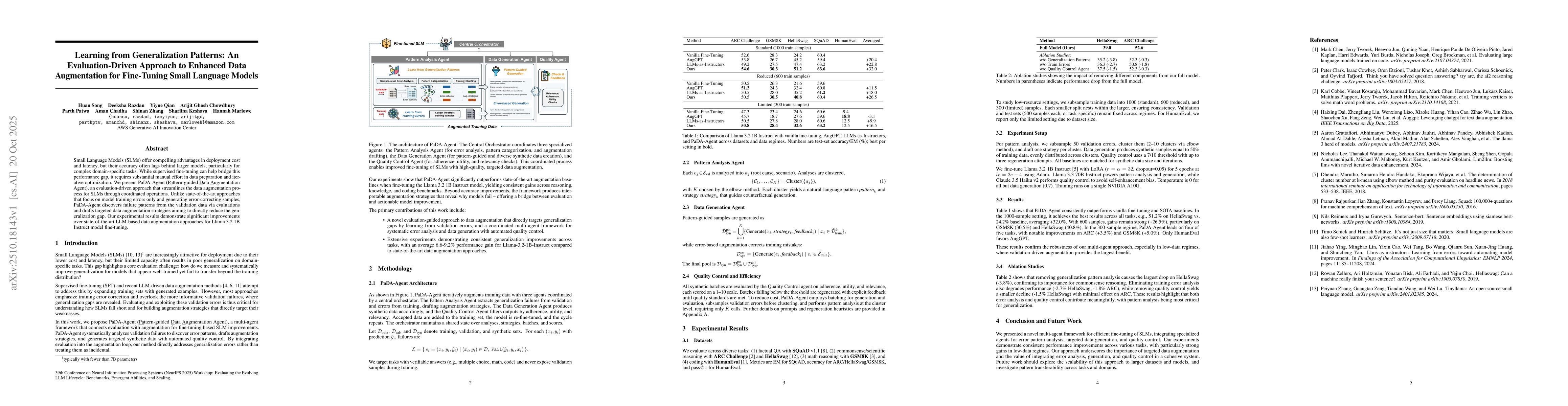 Thumbnail for Learning from Generalization Patterns: An Evaluation-Driven Approach to
  Enhanced Data Augmentation for Fine-Tuning Small Language Models
