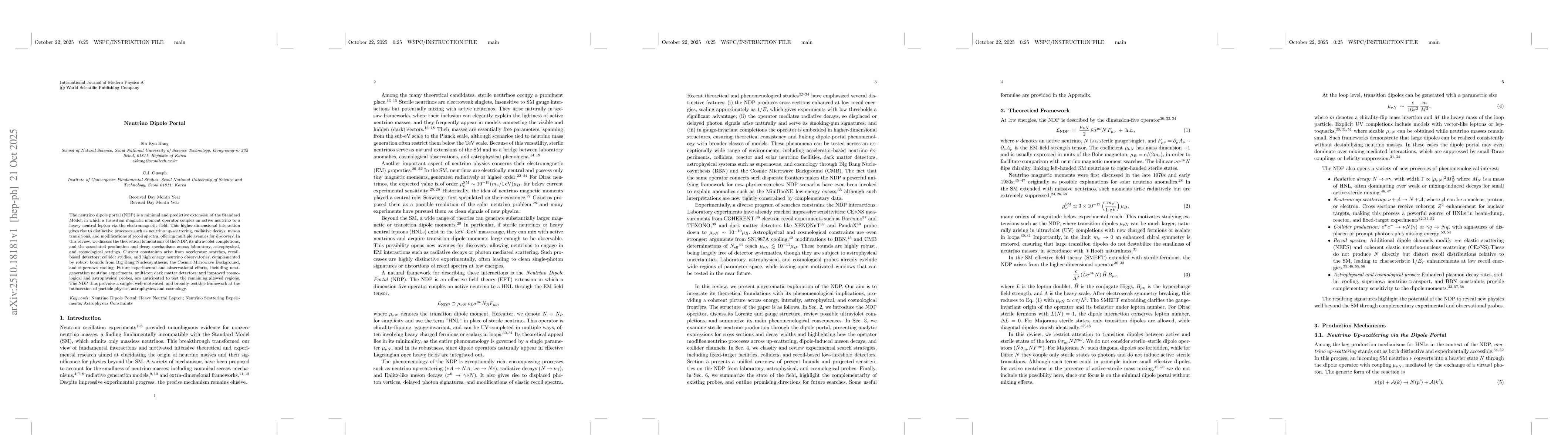 Thumbnail for Neutrino Dipole Portal