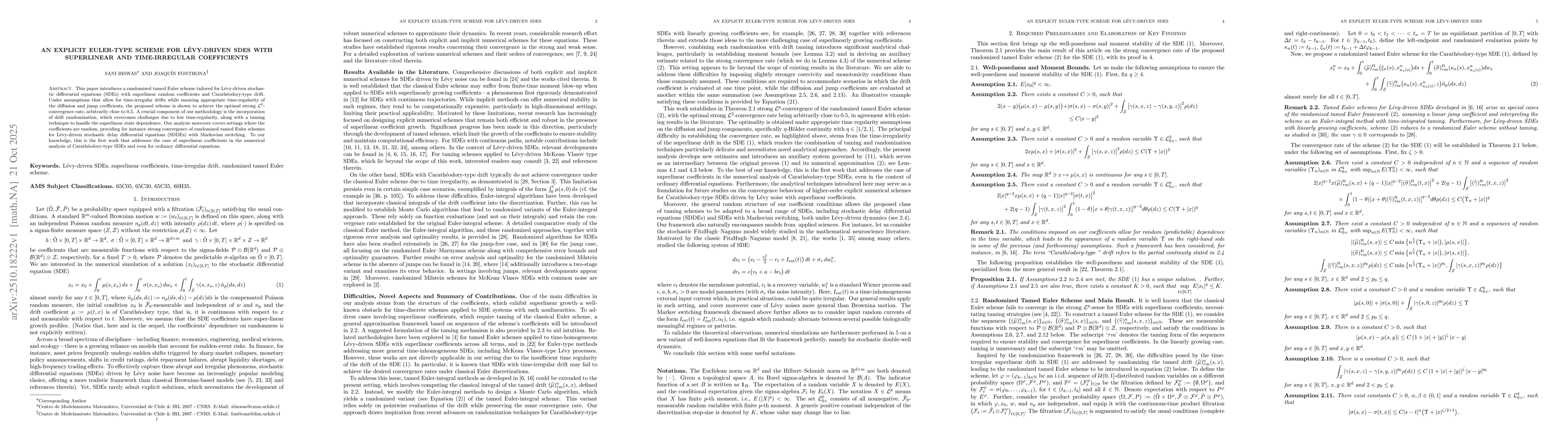 Thumbnail for An Explicit Euler-type Scheme for Lévy-driven SDEs with Superlinear
  and Time-Irregular Coefficients