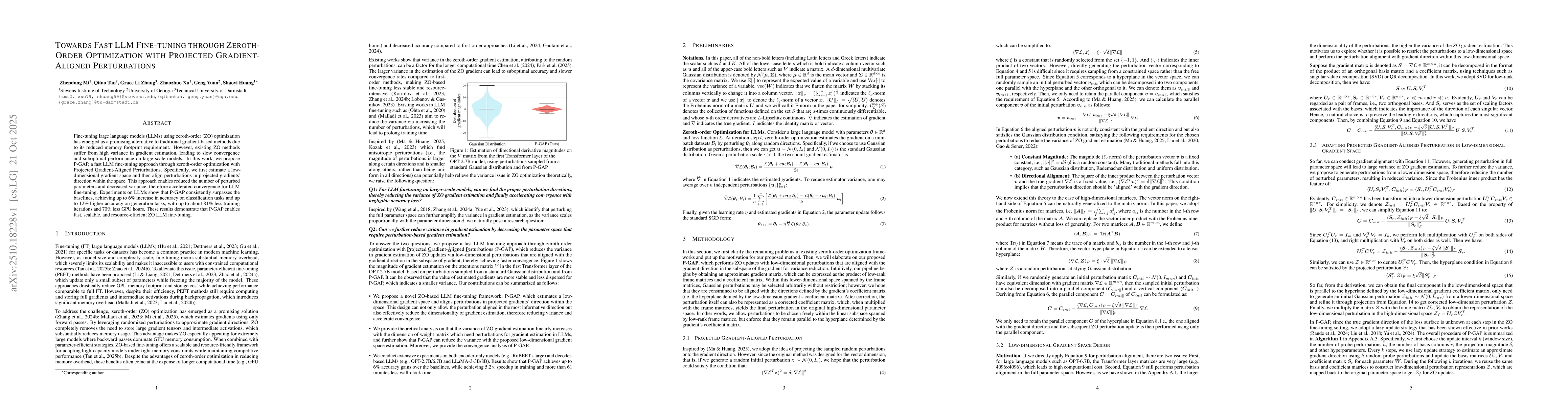 Thumbnail for Towards Fast LLM Fine-tuning through Zeroth-Order Optimization with
  Projected Gradient-Aligned Perturbations