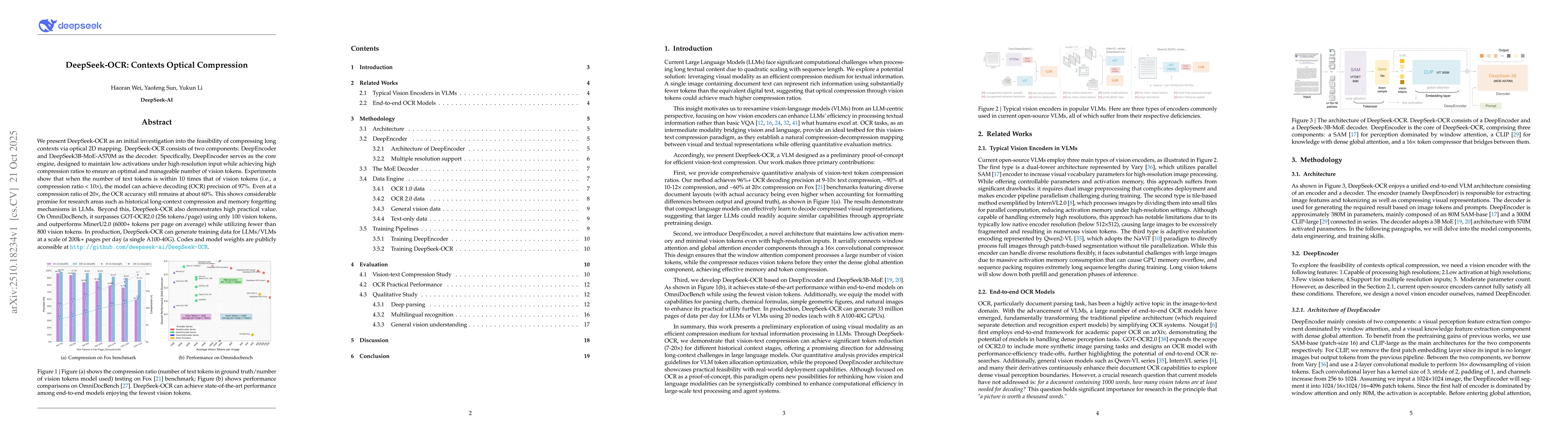 Thumbnail for DeepSeek-OCR: Contexts Optical Compression