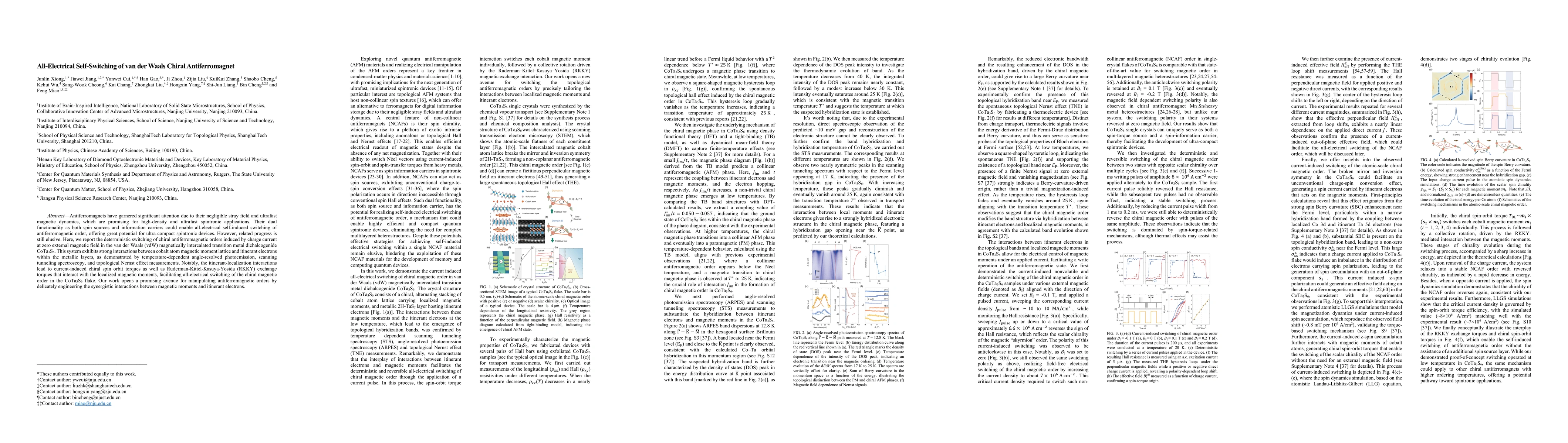 Thumbnail for All-Electrical Self-Switching of van der Waals Chiral Antiferromagnet