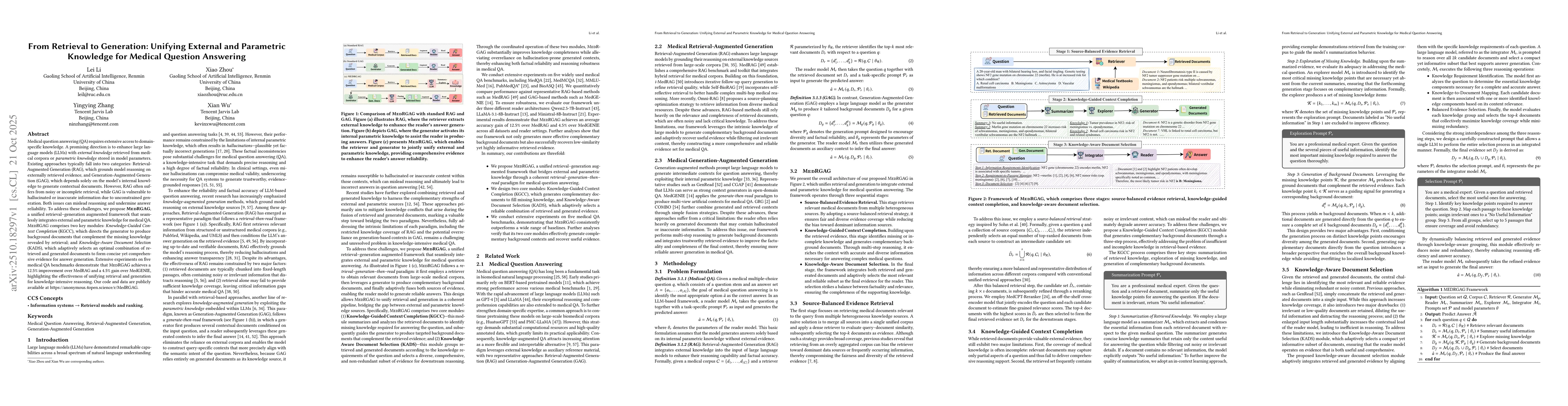 Thumbnail for From Retrieval to Generation: Unifying External and Parametric Knowledge
  for Medical Question Answering