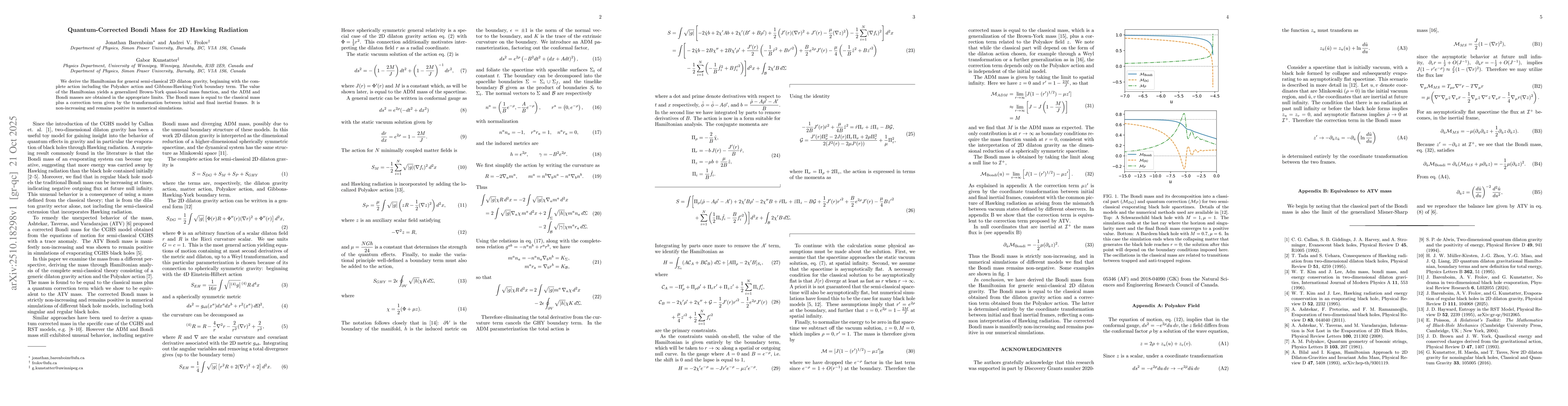 Thumbnail for Quantum-Corrected Bondi Mass for 2D Hawking Radiation