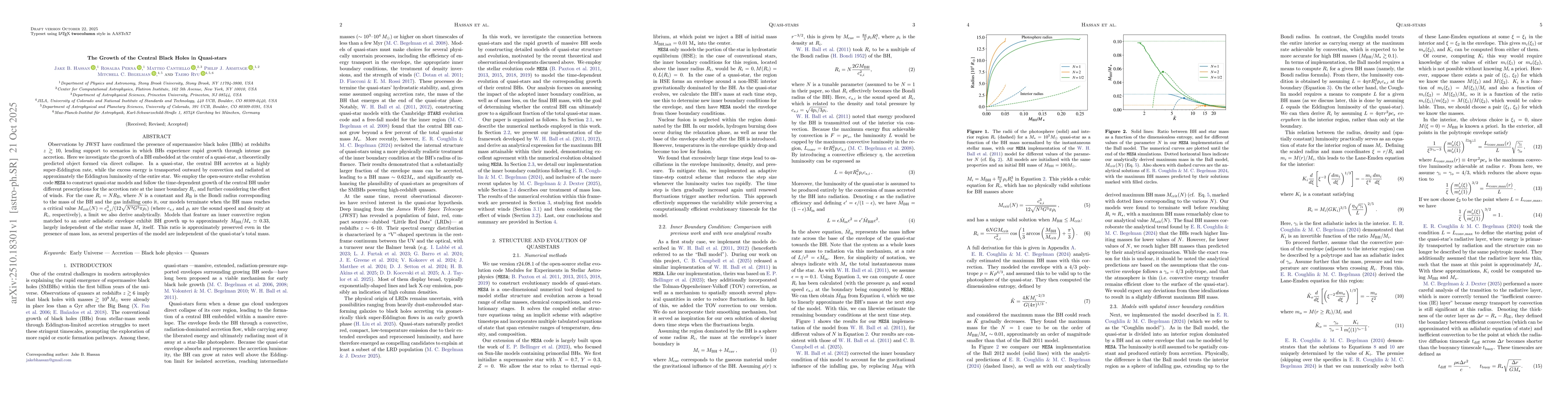 Thumbnail for The Growth of the Central Black Holes in Quasi-stars