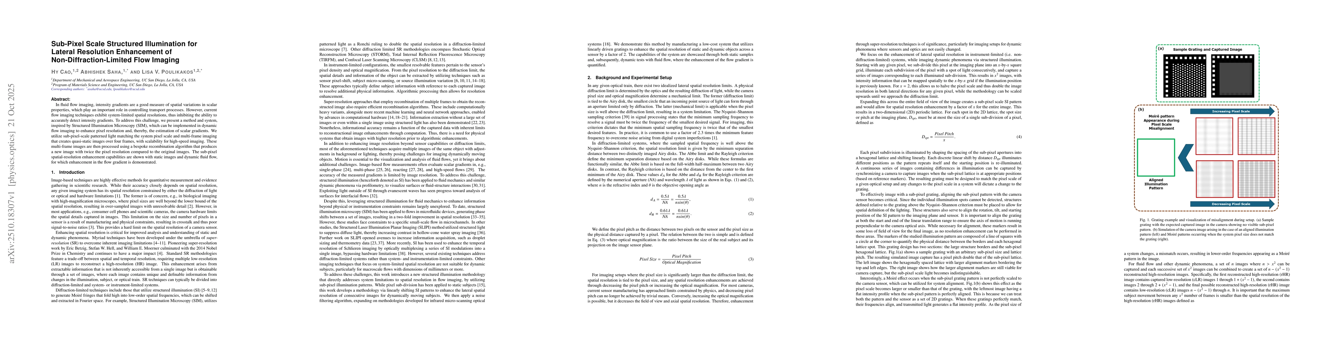 Thumbnail for Sub-Pixel Scale Structured Illumination for Lateral Resolution
  Enhancement of Non-Diffraction-Limited Flow Imaging