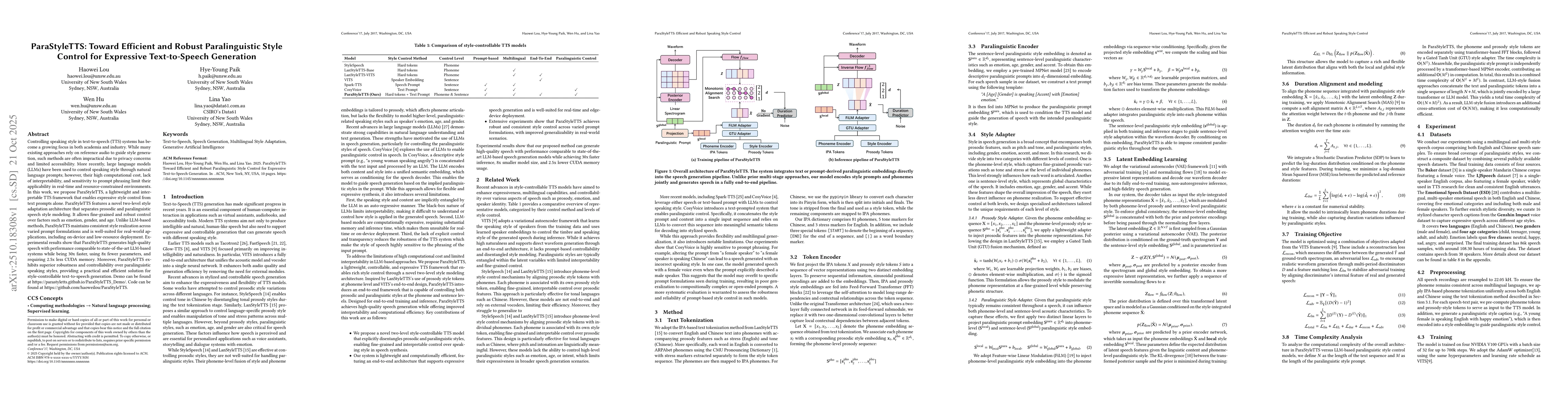 Thumbnail for ParaStyleTTS: Toward Efficient and Robust Paralinguistic Style Control
  for Expressive Text-to-Speech Generation